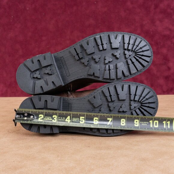 Lucky Brand Wmn Cheviss Brown Leather Zip Moto Ankle Boots 8.5US EUR 39.5 - Picture 5 of 8